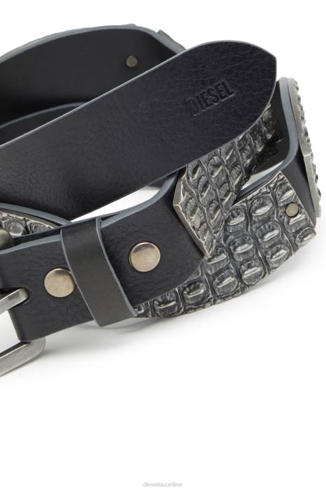 Diesel Men b-metal alligator FLL0562 Accessory Black