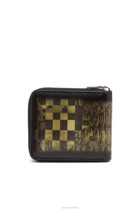 Diesel Men bi-fold coin zip xs FLL0565 Accessory Black/Green