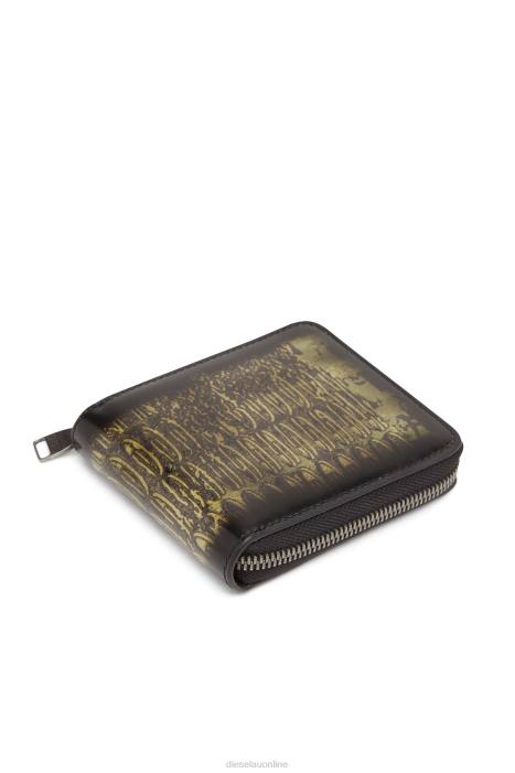Diesel Men bi-fold coin zip xs FLL0565 Accessory Black/Green