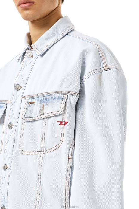 Diesel Men d-lillo trucker jacket FLL054 Apparel Light Blue