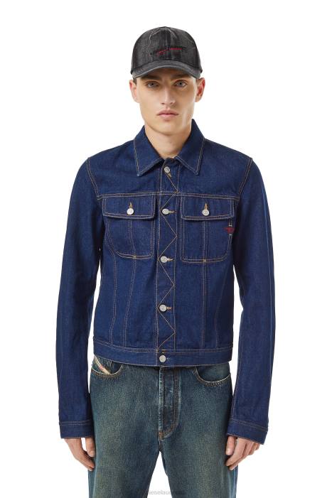 Diesel Men d-milo trucker jacket FLL053 Apparel Dark Blue