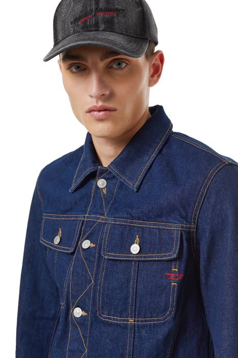 Diesel Men d-milo trucker jacket FLL053 Apparel Dark Blue
