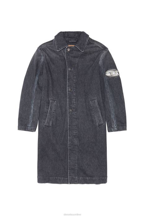 Diesel Men d-roku-long-fsc1 FLL077 Apparel Black/Dark grey