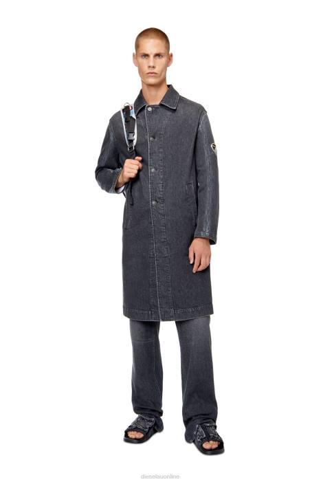 Diesel Men d-roku-long-fsc1 FLL077 Apparel Black/Dark grey