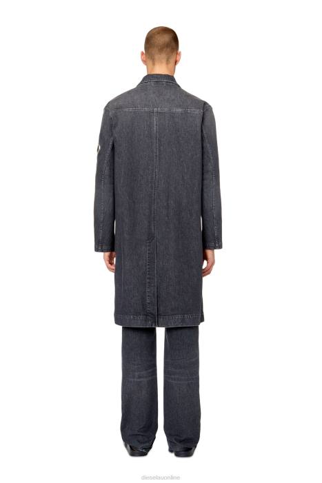 Diesel Men d-roku-long-fsc1 FLL077 Apparel Black/Dark grey