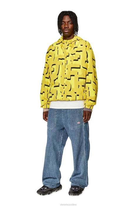 Diesel Men j-jass-mon-print FLL020 Apparel Yellow