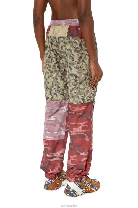 Diesel Men amwb-sifan-ht08 FLL0400 Apparel Green/Red