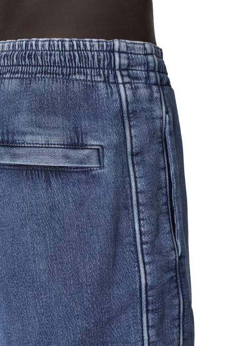 Diesel Men d-boxy track denim shorts FLL0402 Apparel Medium blue