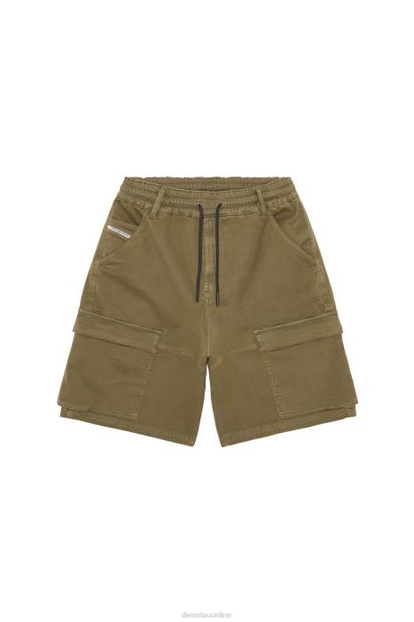 Diesel Men d-krooley-cargo-short jogg FLL0379 Apparel Military Green