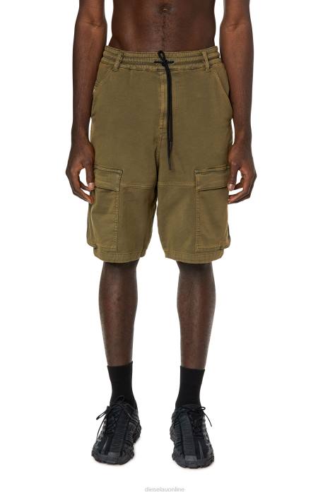 Diesel Men d-krooley-cargo-short jogg FLL0379 Apparel Military Green