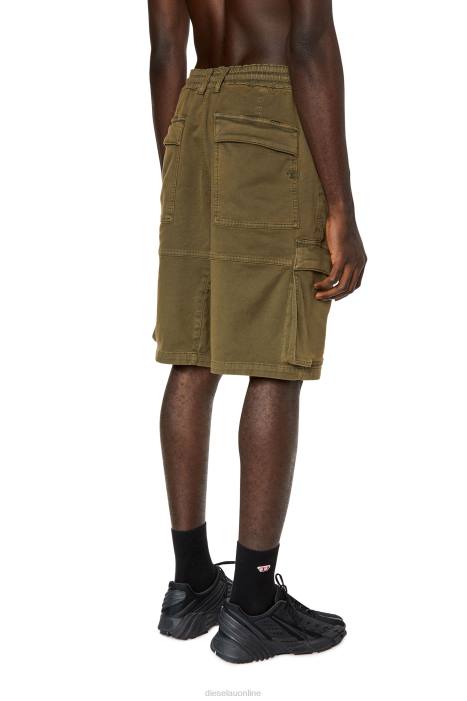 Diesel Men d-krooley-cargo-short jogg FLL0379 Apparel Military Green
