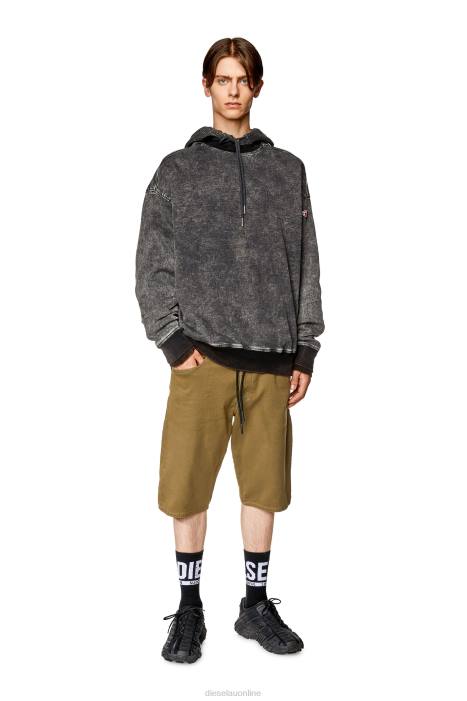 Diesel Men d-krooley-short jogg FLL0345 Apparel Military Green