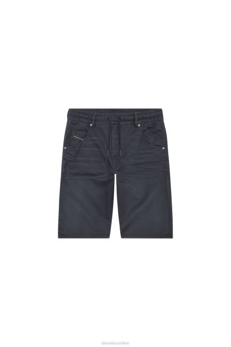 Diesel Men d-krooshort-z joggjeans FLL0394 Apparel Black/Dark grey