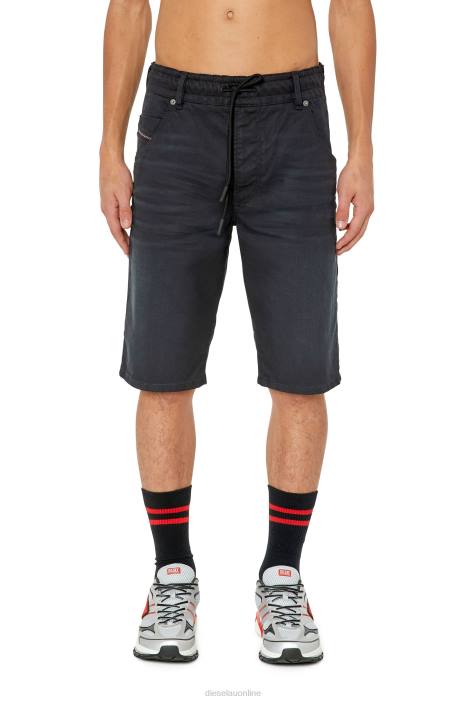 Diesel Men d-krooshort-z joggjeans FLL0394 Apparel Black/Dark grey