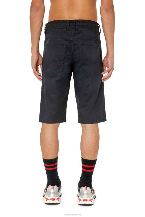 Diesel Men d-krooshort-z joggjeans FLL0394 Apparel Black/Dark grey