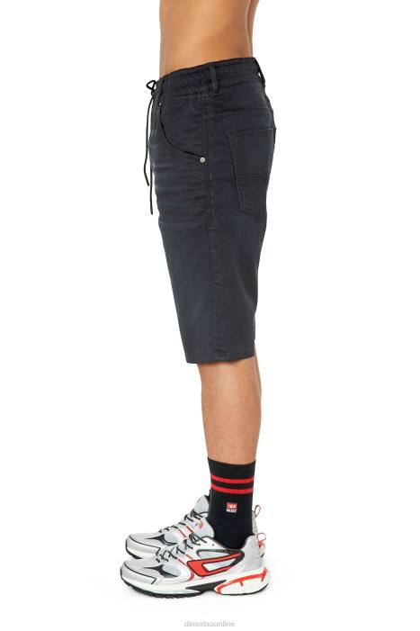Diesel Men d-krooshort-z joggjeans FLL0394 Apparel Black/Dark grey
