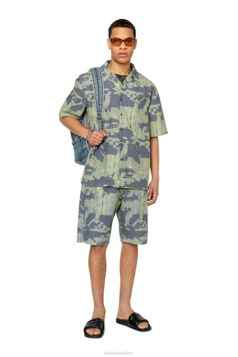 Diesel Men p-ferg FLL0397 Apparel Green/Grey