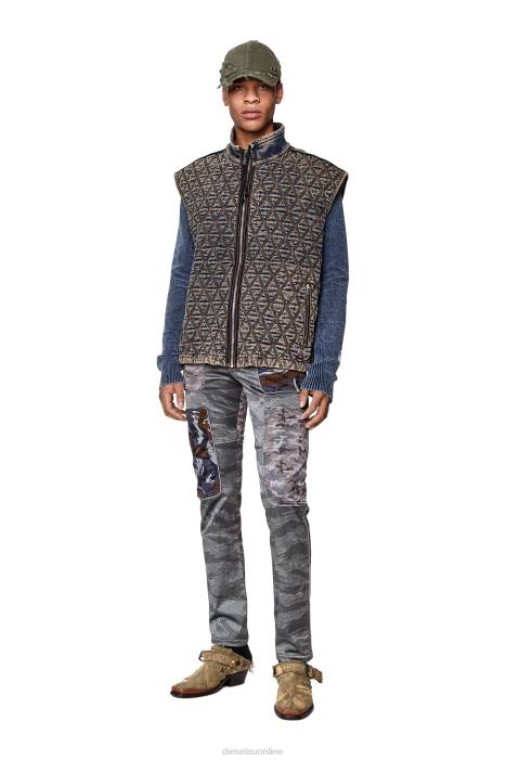 Diesel Men p-jose-cmf FLL0365 Apparel Grey/Brown