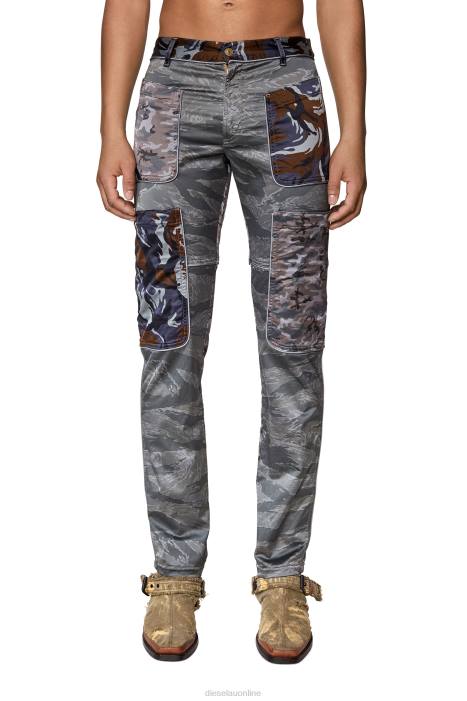 Diesel Men p-jose-cmf FLL0365 Apparel Grey/Brown