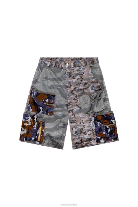 Diesel Men p-pierre-cmf FLL0337 Apparel Brown/Grey