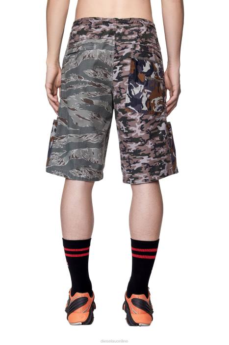 Diesel Men p-pierre-cmf FLL0337 Apparel Brown/Grey