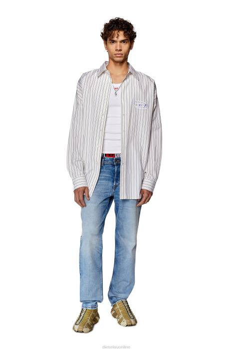 Diesel Men tapered jeans 2023 d-finitive 09g24 FLL0347 Apparel Light Blue