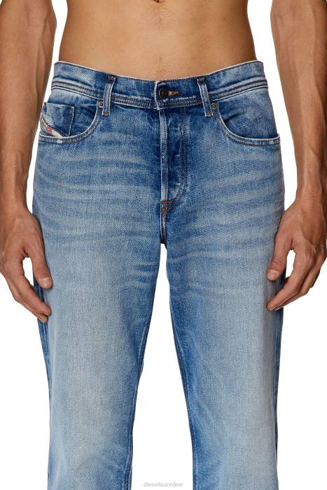 Diesel Men tapered jeans 2023 d-finitive 09g24 FLL0347 Apparel Light Blue