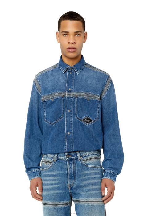 Diesel Men d-hor-fss FLL0322 Apparel Medium blue