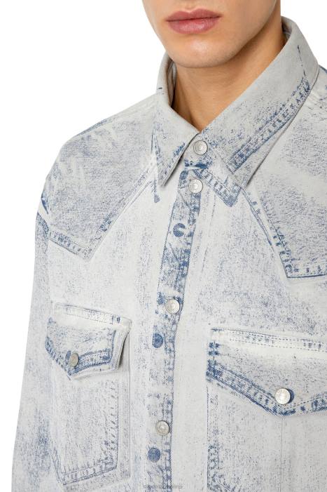 Diesel Men d-ocean-over-sc FLL0329 Apparel Light Grey