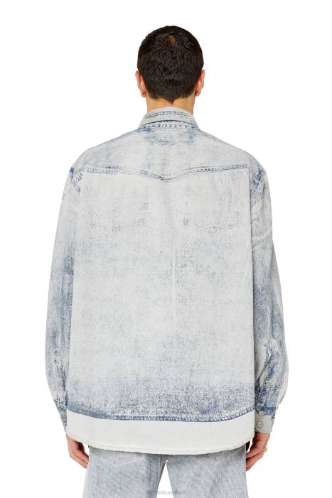 Diesel Men d-ocean-over-sc FLL0329 Apparel Light Grey