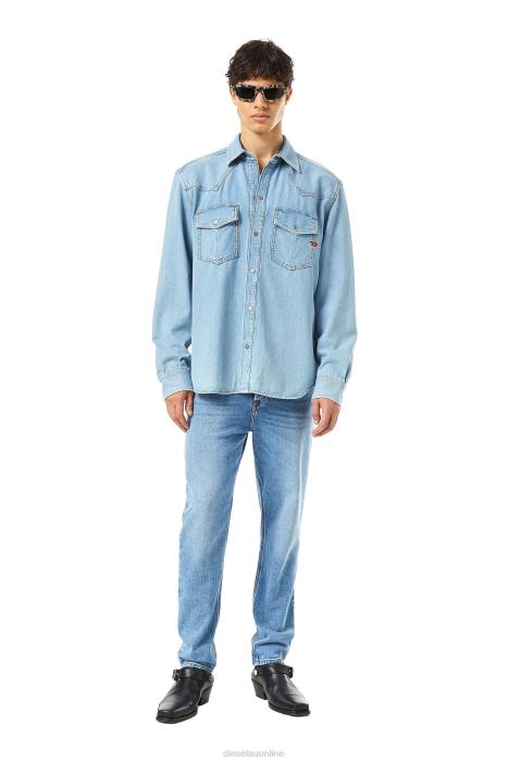 Diesel Men d-ocean western shirt FLL0332 Apparel Medium blue