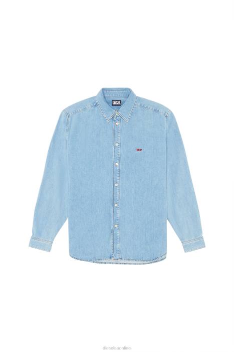 Diesel Men d-simply basic shirt FLL0302 Apparel Light Blue