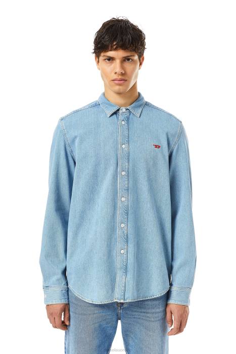 Diesel Men d-simply basic shirt FLL0302 Apparel Light Blue