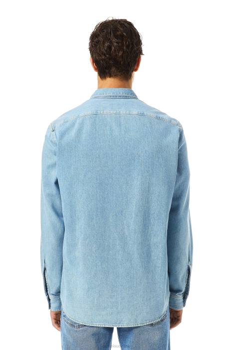 Diesel Men d-simply basic shirt FLL0302 Apparel Light Blue