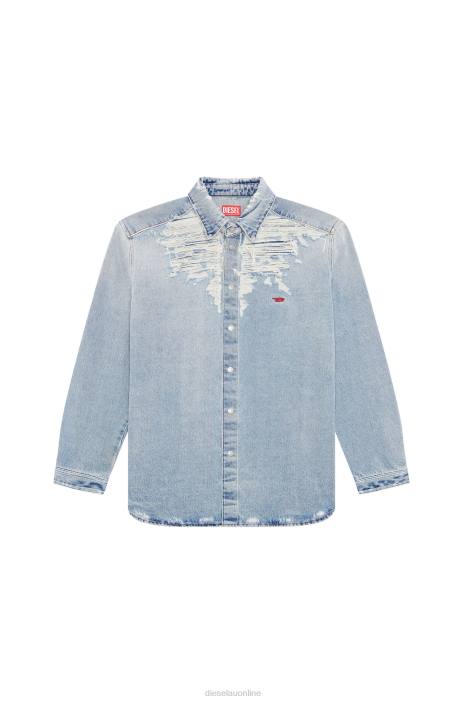 Diesel Men d-simply-over-fsb FLL0334 Apparel Light Blue