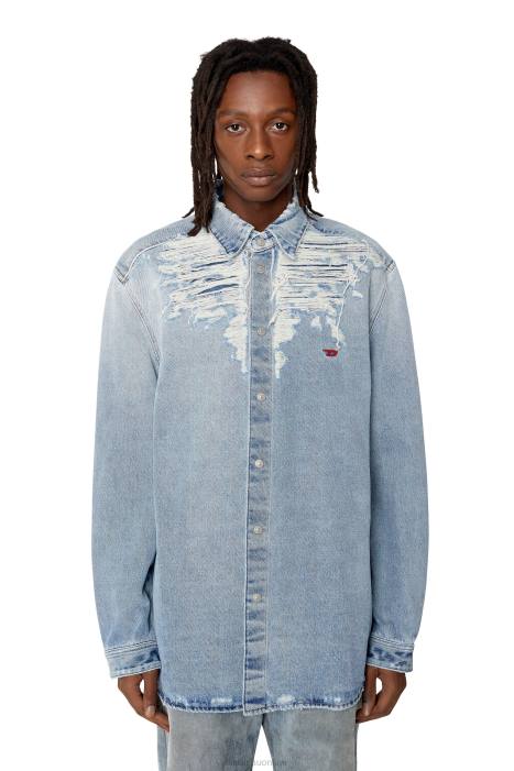 Diesel Men d-simply-over-fsb FLL0334 Apparel Light Blue