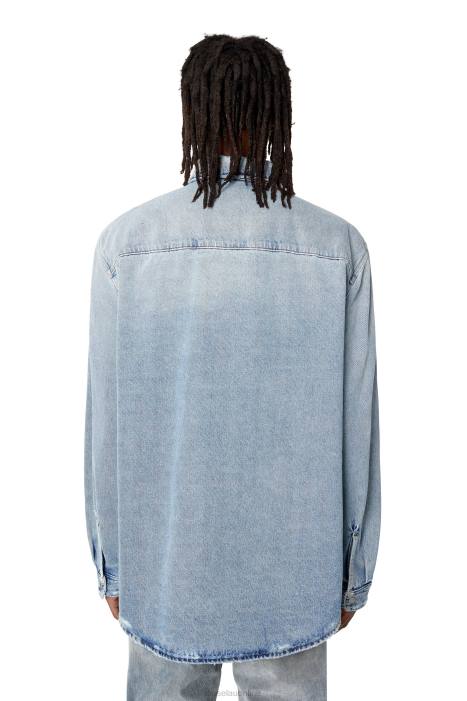 Diesel Men d-simply-over-fsb FLL0334 Apparel Light Blue