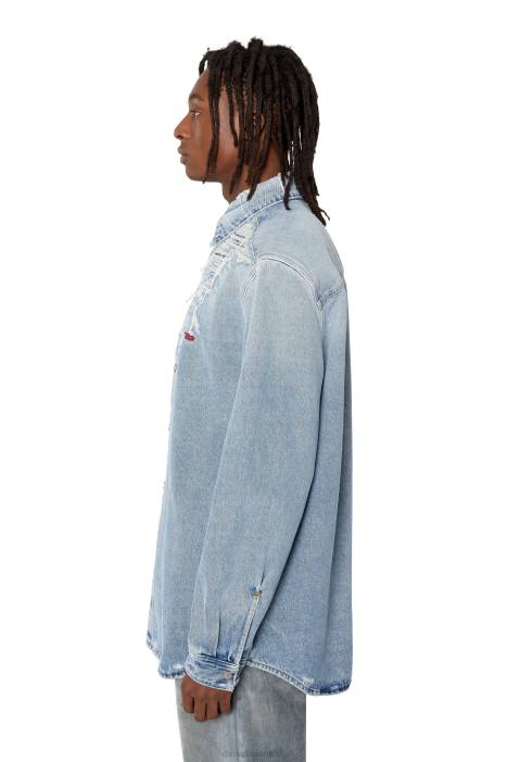 Diesel Men d-simply-over-fsb FLL0334 Apparel Light Blue