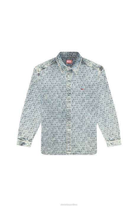 Diesel Men d-simply-over-sp FLL0323 Apparel Light Blue