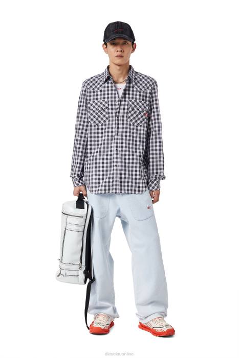 Diesel Men s-east-long-cl FLL0319 Apparel Black/White