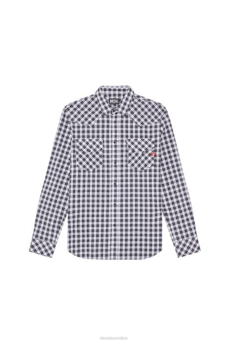 Diesel Men s-east-long-cl FLL0319 Apparel Black/White