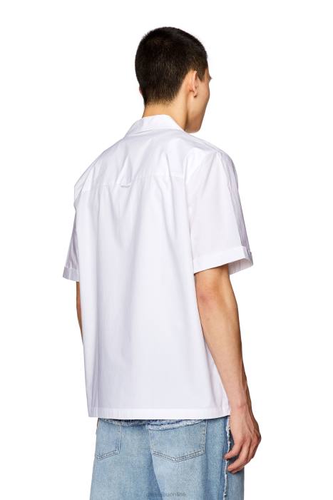 Diesel Men s-mac-22-b FLL0292 Apparel White/Red