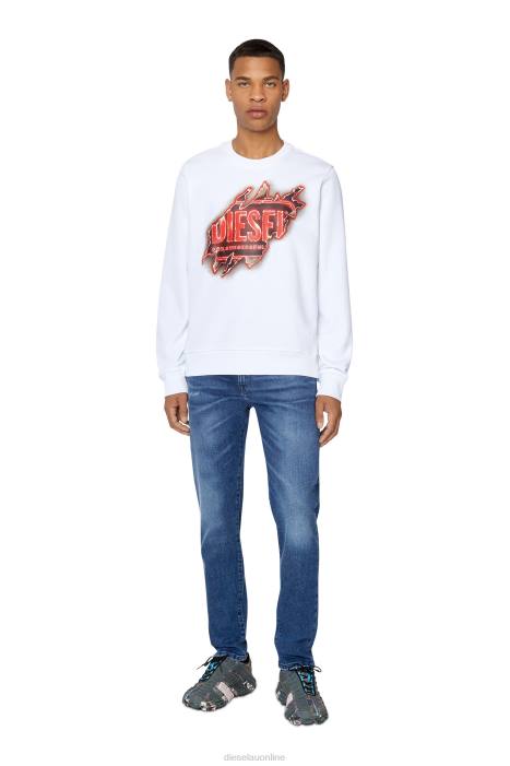 Diesel Men s-ginn-e9 FLL0107 Apparel White