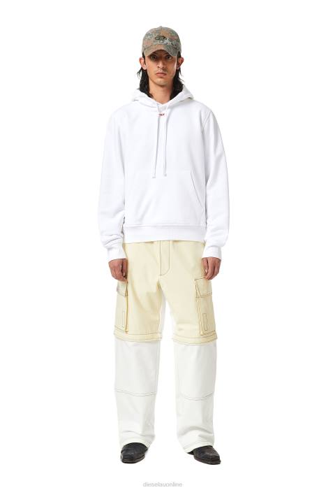 Diesel Men s-ginn-hood-d FLL0113 Apparel White