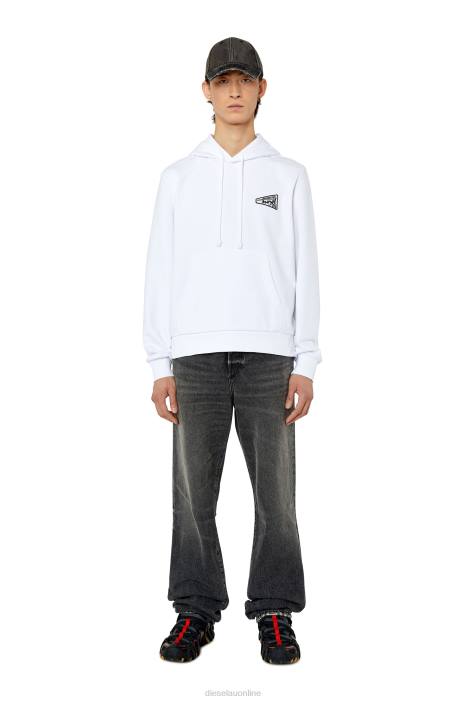 Diesel Men s-ginn-hood-k31 FLL0165 Apparel White