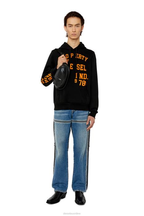 Diesel Men s-ginn-hood-k32 FLL0155 Apparel Black