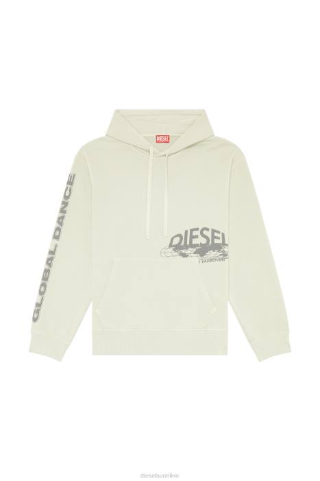 Diesel Men s-macs-hood-l1 FLL0141 Apparel Light Grey