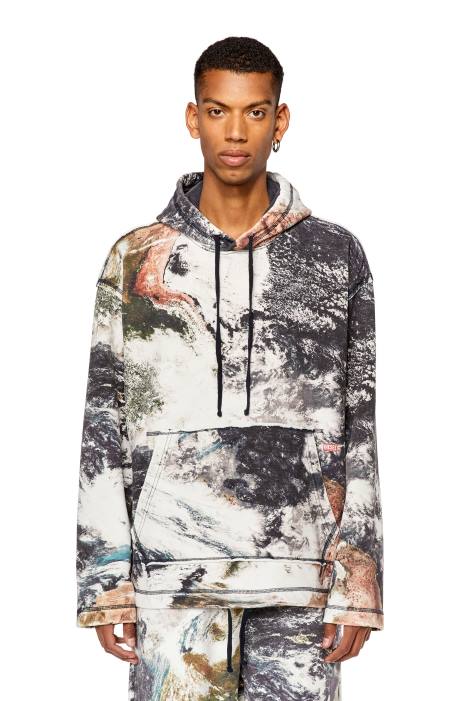 Diesel Men s-pay-hood-l1 FLL0135 Apparel White/Black