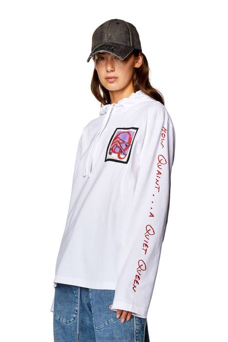 Diesel Men pr-t-crane-ls-hood FLL0271 Apparel White