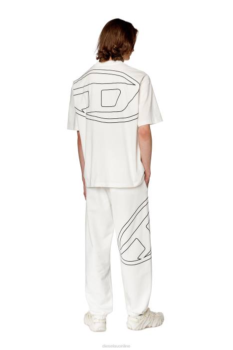 Diesel Men t-boggy-megoval-d FLL0257 Apparel White